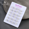 Wholesale Alloy Electroplated Geometric Single Zircon Earrings Simple Style