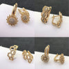 Wholesale Alloy Electroplated Geometric Style Earrings Inlaid With Zircon For Women