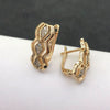Wholesale Alloy Electroplated Geometric Style Earrings Inlaid With Zircon For Women