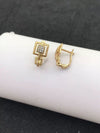 Wholesale Alloy Electroplated Geometric Style Earrings Inlaid With Zircon For Women