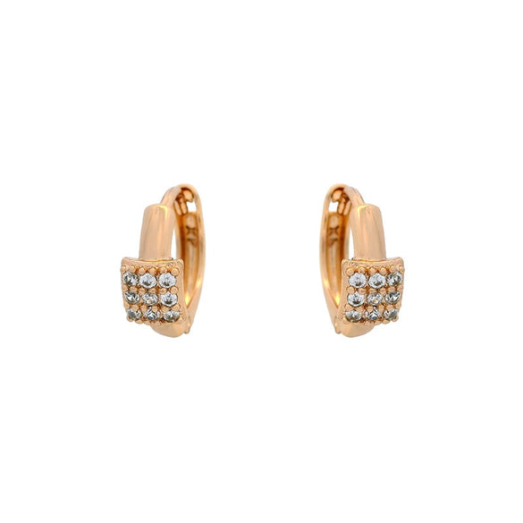 Wholesale Alloy Electroplated Geometric Style Zircon Earrings For Women