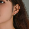 Wholesale Alloy Electroplated Geometric Style Zircon Earrings For Women