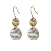 Wholesale Alloy Electroplated Geometric Women's Coin Ring Stitching Retro Earrings