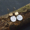 Wholesale Alloy Electroplated Geometric Women's Coin Ring Stitching Retro Earrings
