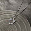 Wholesale Alloy Electroplated Heart Shape Inlaid Zircon Bow Love Pendant Necklace For Women