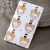 Wholesale Alloy Electroplated Heart Shape Inlaid Zircon Bow Love Pendant Necklace For Women