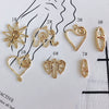 Wholesale Alloy Electroplated Jewelry Accessories Abstract Elephant Sunflower Heart Shaped Pendant Earrings
