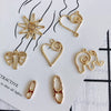 Wholesale Alloy Electroplated Jewelry Accessories Abstract Elephant Sunflower Heart Shaped Pendant Earrings