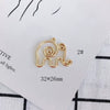 Wholesale Alloy Electroplated Jewelry Accessories Abstract Elephant Sunflower Heart Shaped Pendant Earrings