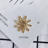 Wholesale Alloy Electroplated Jewelry Accessories Abstract Elephant Sunflower Heart Shaped Pendant Earrings