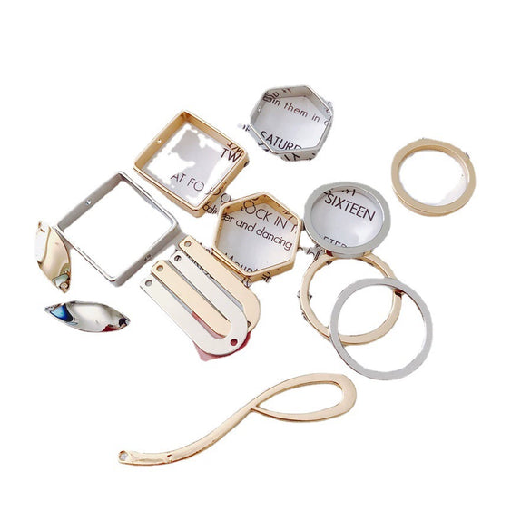 Wholesale Alloy Electroplated Jewelry Accessories Round Square U Shaped Earrings Pendant Bracelet