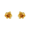 Wholesale Alloy Electroplated 24K Gold Flower Earrings Light Luxury Style