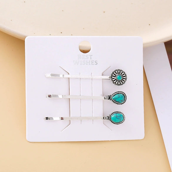 Wholesale Alloy Electroplated Love Flower Shaped Women's Hairpin Jewelry