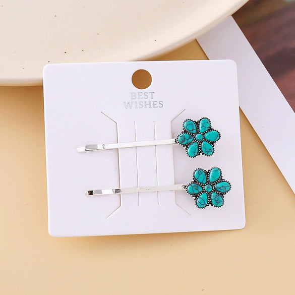 Wholesale Alloy Electroplated Love Flower Shaped Women's Hairpin Jewelry