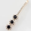 Wholesale Alloy Electroplated Minimalist Flower Edge Metal Hairpin For Women With Rhinestones Hair Accessories