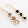 Wholesale Alloy Electroplated Minimalist Flower Edge Metal Hairpin For Women With Rhinestones Hair Accessories