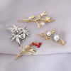 Wholesale Alloy Electroplated Mori Style Plant Flowers Tassel Hair Clip For Women