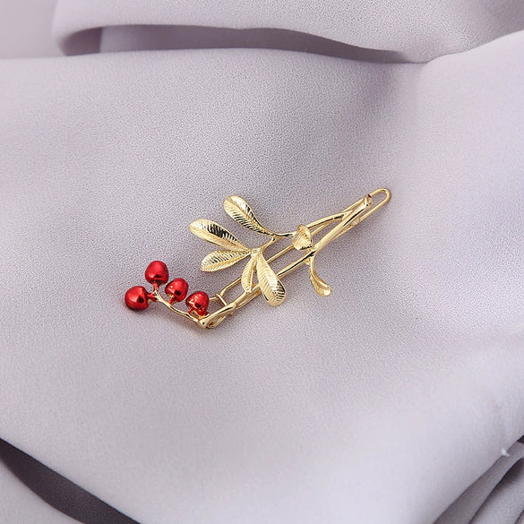 Wholesale Alloy Electroplated Mori Style Plant Flowers Tassel Hair Clip For Women