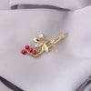 Wholesale Alloy Electroplated Mori Style Plant Flowers Tassel Hair Clip For Women