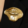 Wholesale Alloy Electroplated Mouthshaped Lip Brooch Women's Accessories