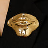 Wholesale Alloy Electroplated Mouthshaped Lip Brooch Women's Accessories