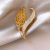 Wholesale Alloy Electroplated Natural Style Flower Pattern Wheat Ear Brooch For Women