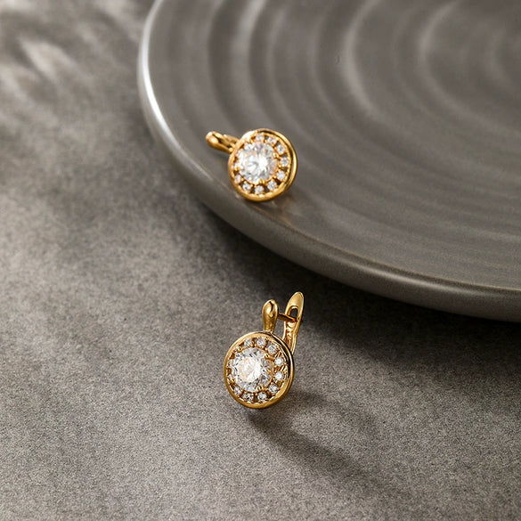Wholesale Alloy Electroplated Retro Geometric Style Women's Earrings