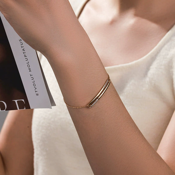 Wholesale Alloy Electroplated Simple Geometric Square Women's Bracelet
