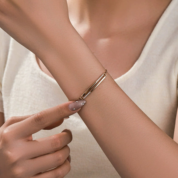 Wholesale Alloy Electroplated Simple Geometric Square Women's Bracelet