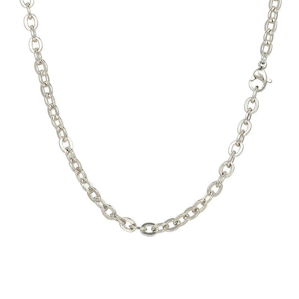 Wholesale Alloy Electroplated Simple O Word Chain Necklace For Unisex