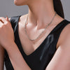 Wholesale Alloy Electroplated Simple O Word Chain Necklace For Unisex