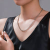 Wholesale Alloy Electroplated Simple O Word Chain Necklace For Unisex