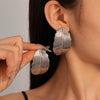 Wholesale Alloy Electroplated Simple Plant Flower And Leaf Pattern Pin Earrings For Women