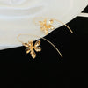 Wholesale Alloy Electroplated Simple Plant Flower And Leaf Pattern Pin Earrings For Women