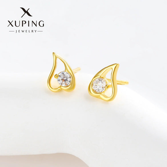 Wholesale Alloy Electroplated Single Zircon Women's Fashion Simple Highend Exquisite Jewelry Earrings