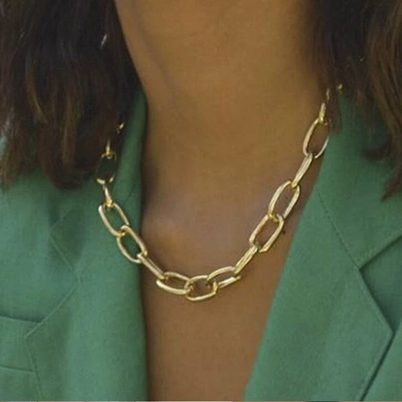 Wholesale Alloy Electroplated Snake Bone Chain Necklace For Women Creative Retro Punk Hip Hop Style