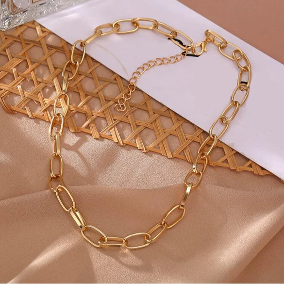 Wholesale Alloy Electroplated Snake Bone Chain Necklace For Women Creative Retro Punk Hip Hop Style