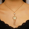 Wholesale Alloy Electroplated Sun Moon Star Cloud Universe Pattern Necklace And Earring Set For Women