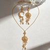 Wholesale Alloy Electroplated Sun Moon Star Cloud Universe Pattern Necklace And Earring Set For Women