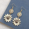Wholesale Alloy Electroplated Sunflower Women's Earrings