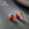 Wholesale Alloy Electroplated Sweet Fruitshaped Strawberry Earrings For Women