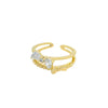 Wholesale Alloy Electroplated Sweet Style Bowknot Open Ring For Women