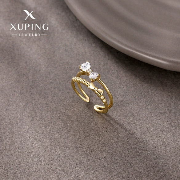 Wholesale Alloy Electroplated Sweet Style Bowknot Open Ring For Women