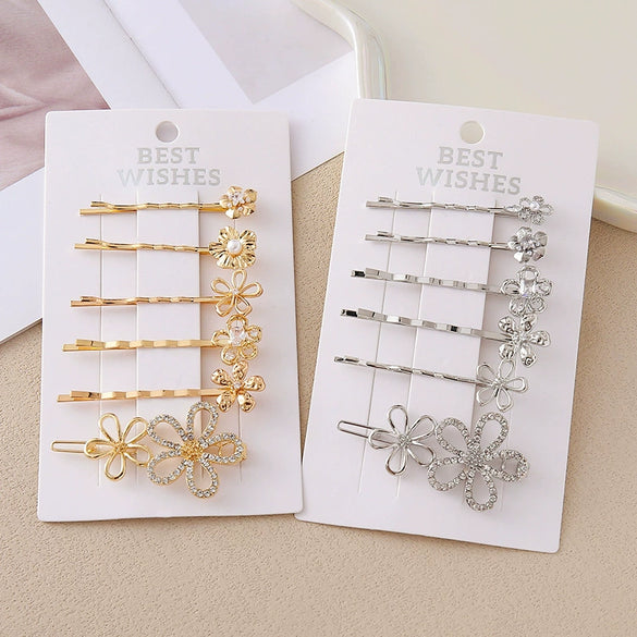 Wholesale Alloy Electroplated Sweet Style Flower Women's Hairpin