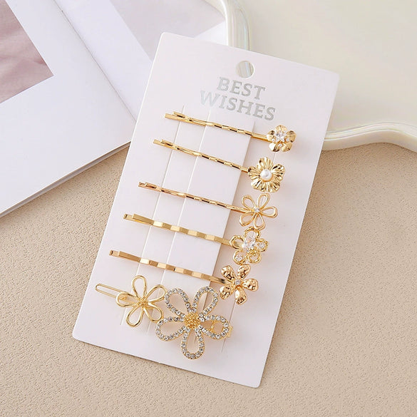 Wholesale Alloy Electroplated Sweet Style Flower Women's Hairpin