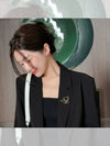 Wholesale Alloy Electroplated Women's Hollow Fox Brooch With Flower Pattern