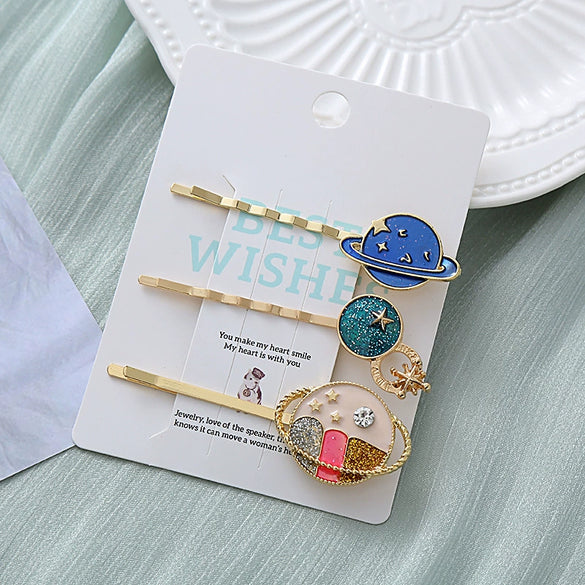 Wholesale Alloy Electroplated Women's Star Style Hair Accessories Hair Clip Bangs Clip