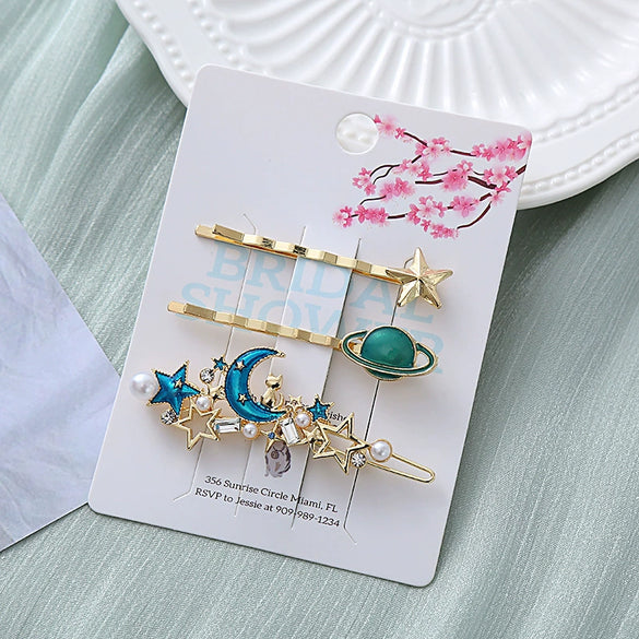 Wholesale Alloy Electroplated Women's Star Style Hair Accessories Hair Clip Bangs Clip