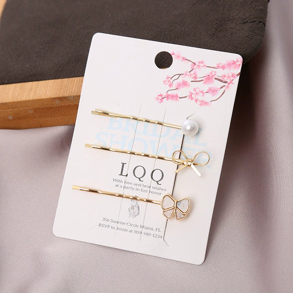 Wholesale Alloy Electroplated Women's Sweet Butterfly Frog Hairpin