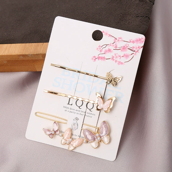 Wholesale Alloy Electroplated Women's Sweet Butterfly Frog Hairpin